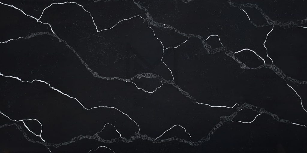 Denali Noir black quartz stone